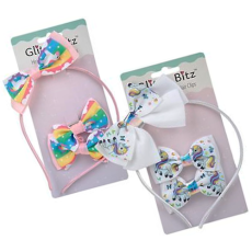 Unicorn Alice Band & Bows Set 